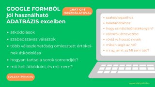 Google formból jól elemezhető adatbázis